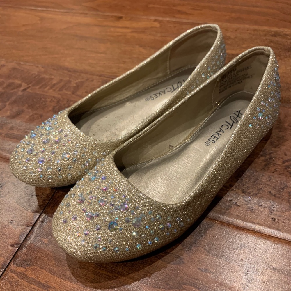Blingy kids dress shoes